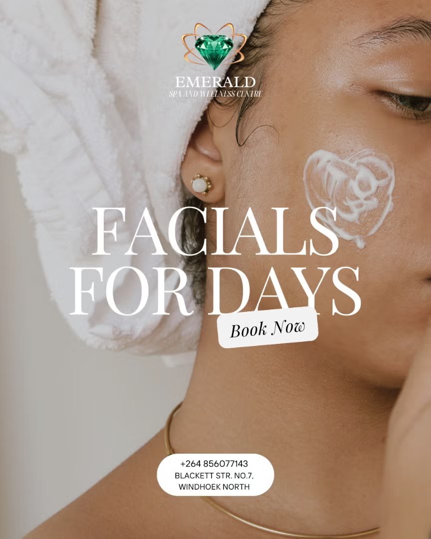 Promotional graphic: Facials For Days