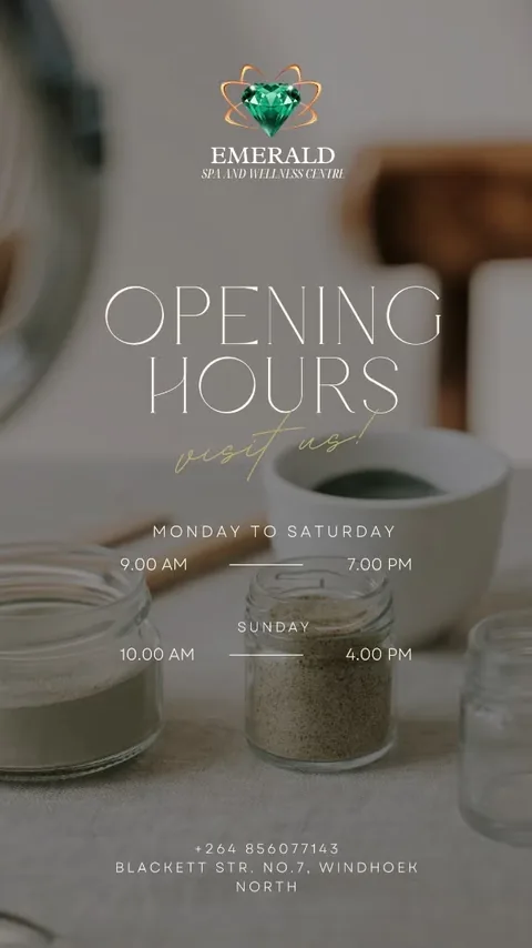 Opening hours graphic, Monday to Saturday
